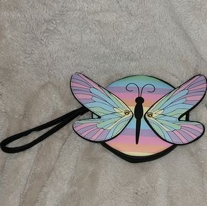NWT Pastel Butterfly Wristlet